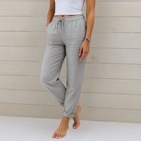 Ellaine | Leinen-Stretchhose in Grau