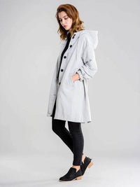 Franziska | Damen Wasserabweisende Windbreaker Regenjacke in Grau