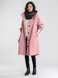 Franziska | Damen Wasserabweisende Windbreaker Regenjacke in Hellrosa