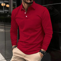 Frederik | Herren Langarm-Poloshirt in Rot