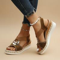 Myla | Elegante Plateausandale für Damen in Braun (Fast ausverkauft)
