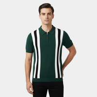 Raphael | Weiter Kragen Regular-Fit Poloshirt in Grün