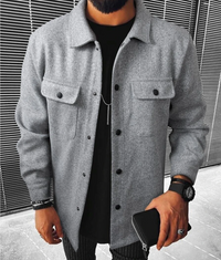 Jayvee | Herren Freizeithemd | Langarm in Grau