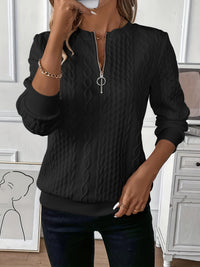 Freya | Weicher Rundhals Strickpullover in Schwarz