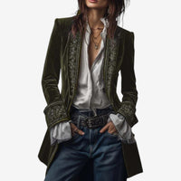 Frieda | Damen Anspruchsvoller Reißverschluss Blazer in Grün