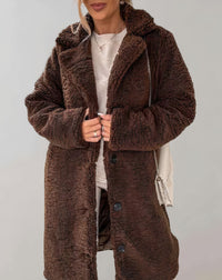 Gemütliche und bequeme dicke Jacke für Frauen - Gustava in Dunkelbraun