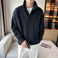Gemütliche Strickjacke für Männer - Harrison in Marineblau