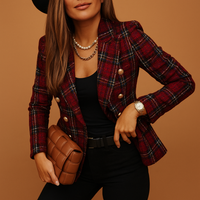 Lina | Damen Blazer elegant und maßgeschneidert in Burgund