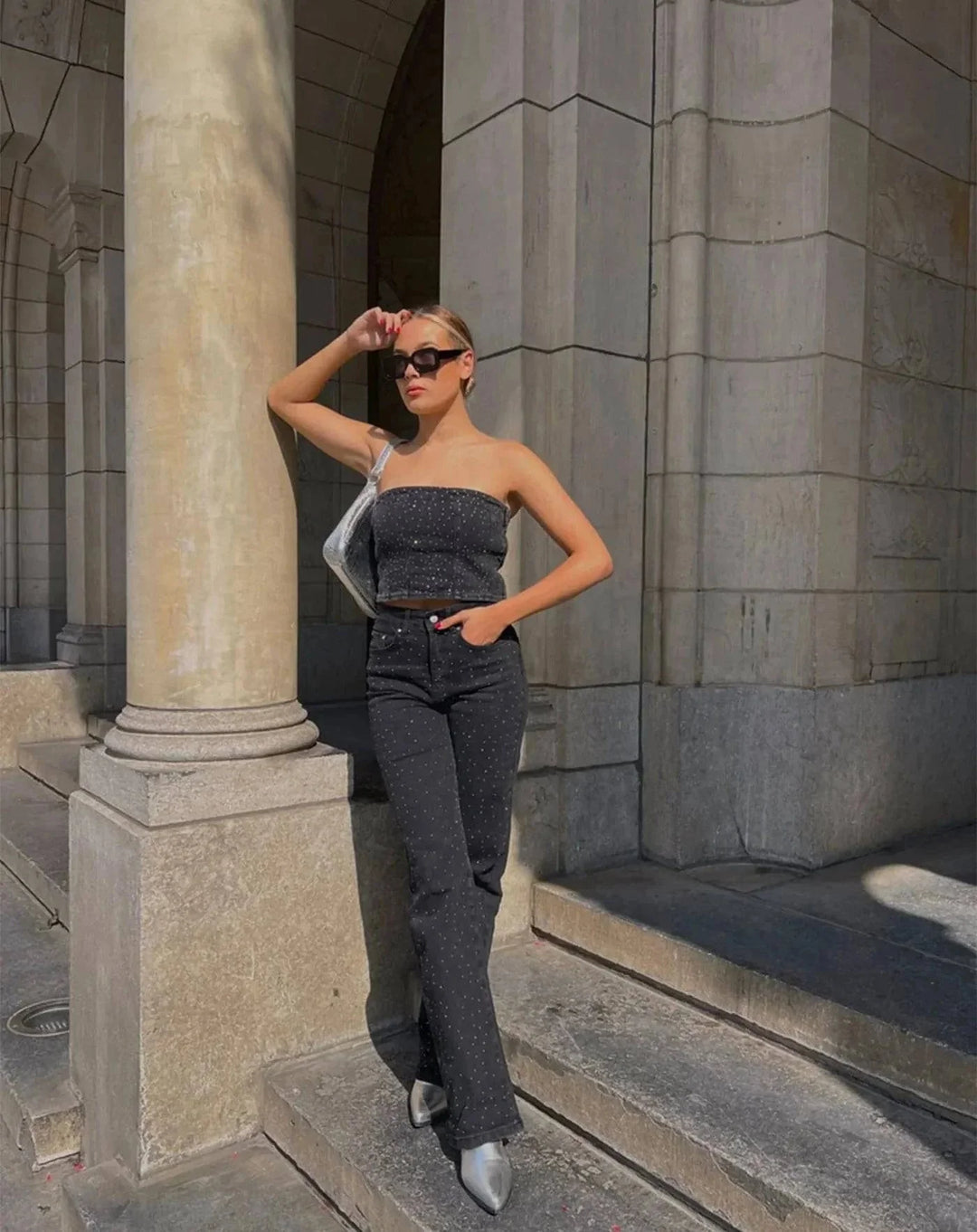 Damen Glitzerjeans für einen strahlenden Look - Jade