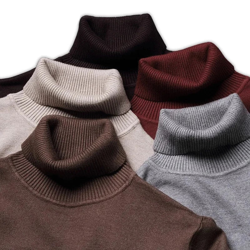 Dylan | Rollkragenpullover Herren Schwarz | Warm Pullover