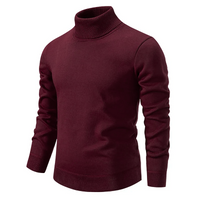 Dylan | Rollkragenpullover Herren Schwarz | Warm Pullover in Bordeaux rot