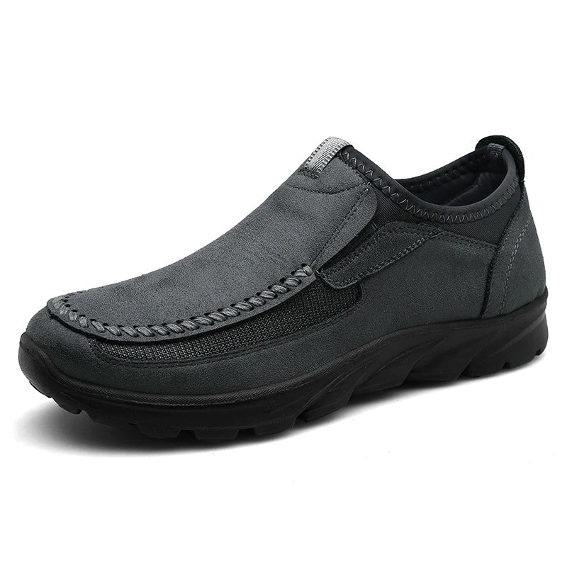 Herren Slip-On Schuhe aus veganem Leder mit Stichdetails