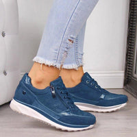 Greta | Orthopädische Sneaker mit Reißverschluss in Blau