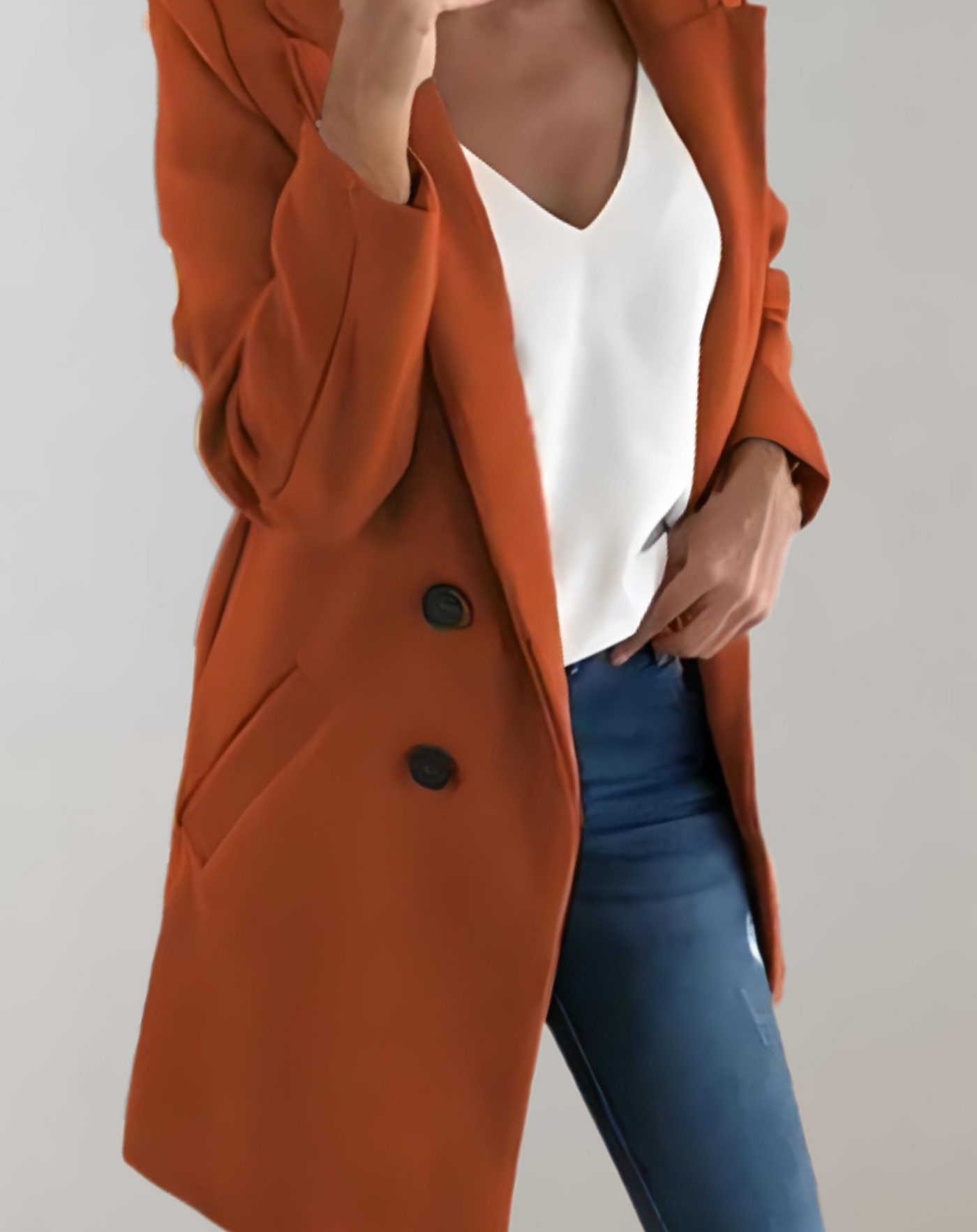 Heide -  Gut sitzende lange Manteljacke