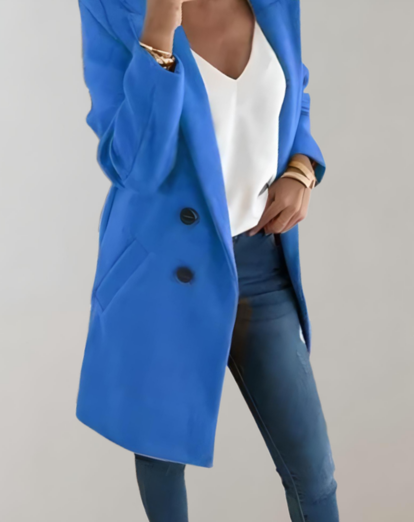 Heide -  Gut sitzende lange Manteljacke