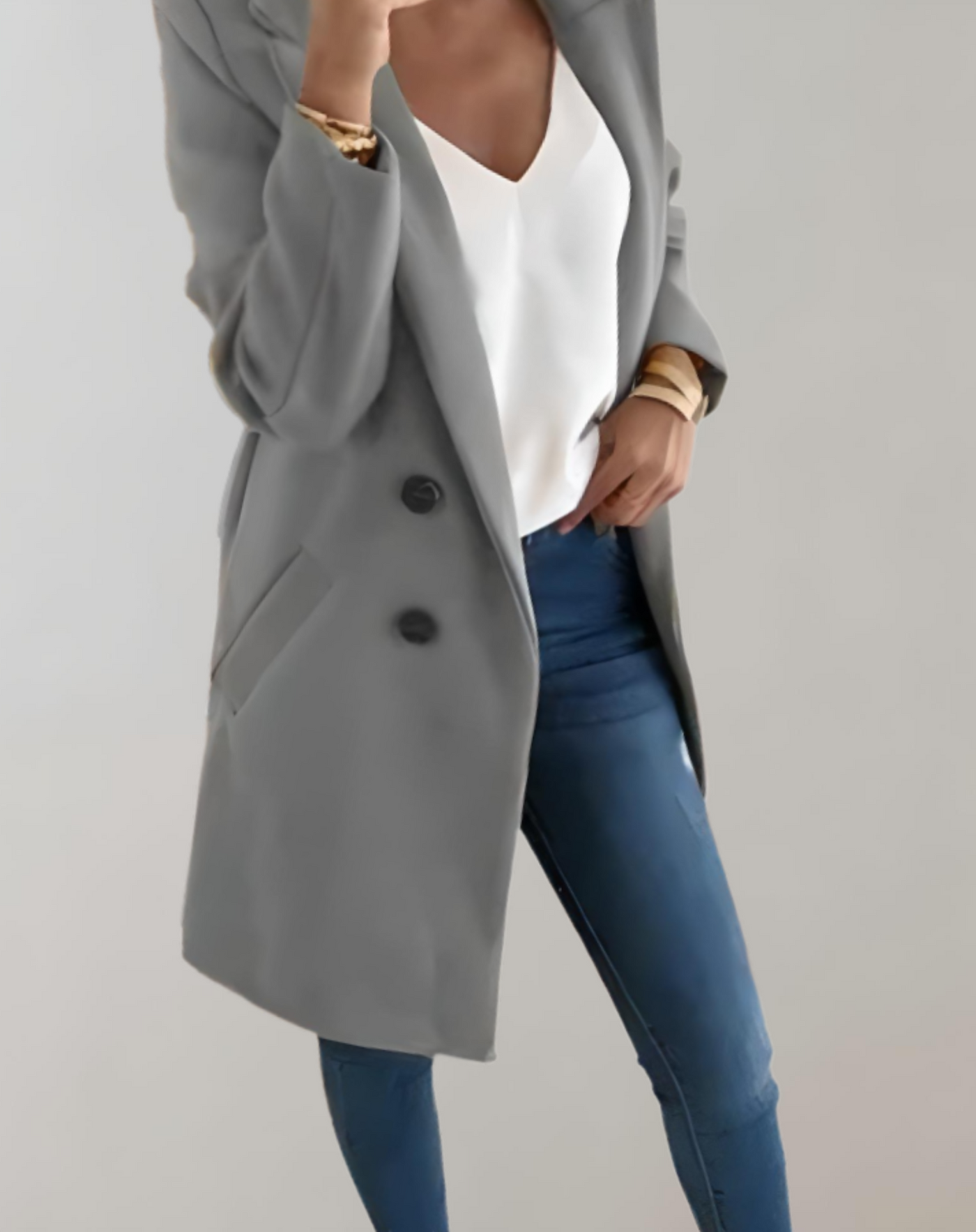 Heide -  Gut sitzende lange Manteljacke