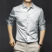 Steven | Hemd Herren Slim Fit | Langarm in Hellgrau