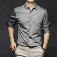 Steven | Hemd Herren Slim Fit | Langarm in Dunkelgrau