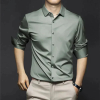 Steven | Hemd Herren Slim Fit | Langarm in Hellgrün
