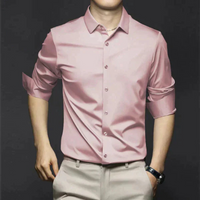 Steven | Hemd Herren Slim Fit | Langarm in Rosa