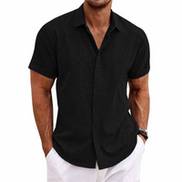 Sigmund | Hemd Herren Kurzarm | Sommer in Schwarz