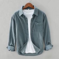 Stephen | Herren Hemd Langarm | Braun in Hellblau