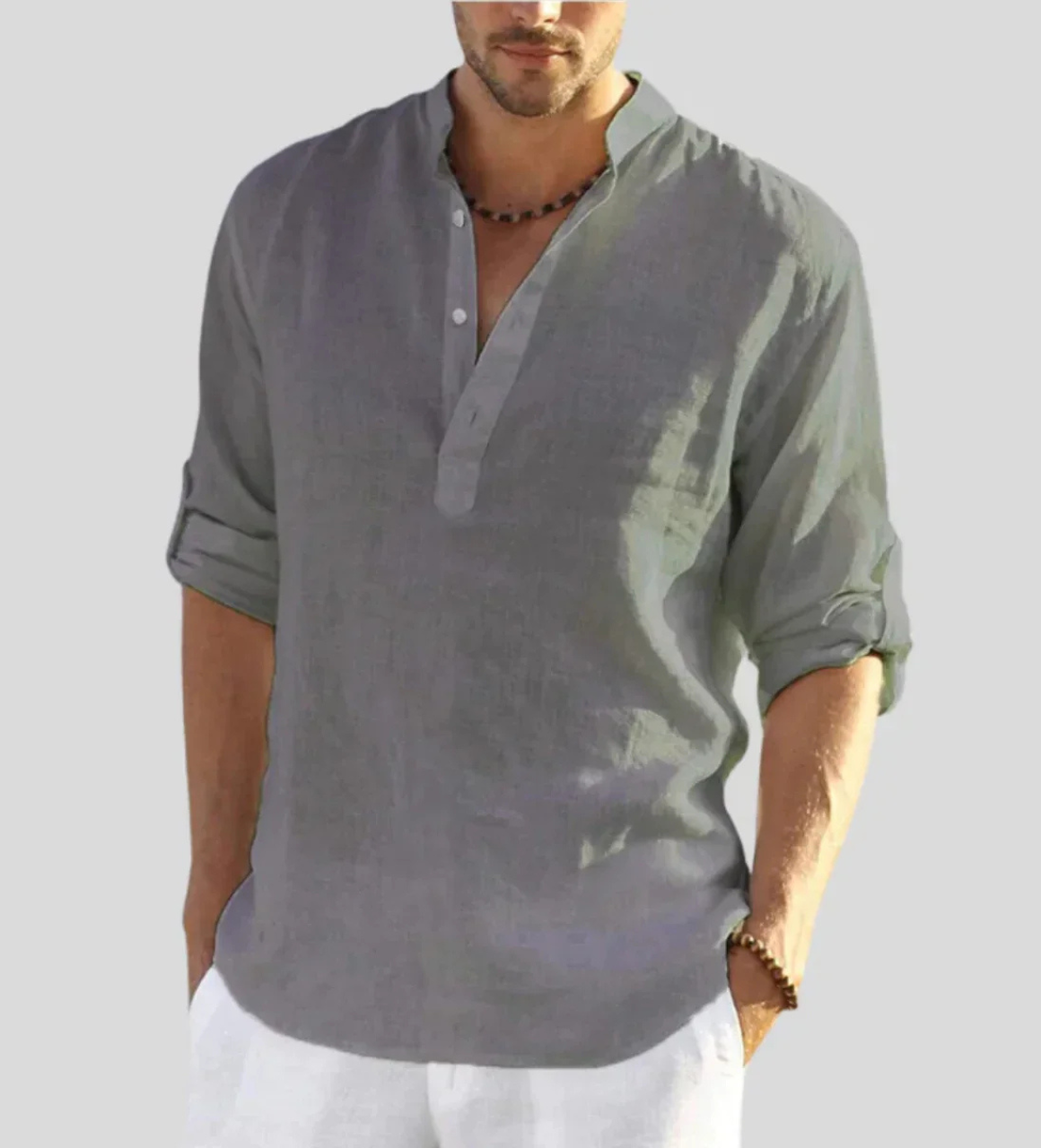 Arone | Herren Hemd Langarm | Weiß