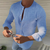 Rampaul | Hemd Herren Slim Fit | Langarm in Hellblau