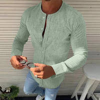 Rampaul | Hemd Herren Slim Fit | Langarm in Grün
