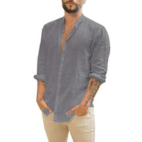Liam | Hemd Sommer Herren | Langarm in Grau