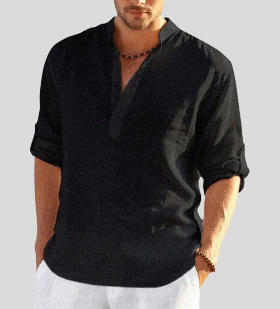 Arone | Herren Hemd Langarm | Weiß