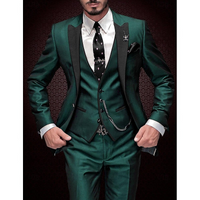 Delfin | Herren Anzug Komplett Set | Hochzeit Outfit in Dunkelgrün