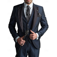Delfin | Herren Anzug Komplett Set | Hochzeit Outfit in Marineblau