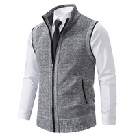 Diego | Strickjacke Herren | Schwarz in Sterlinggrau
