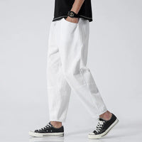 Geroald | Herren Baggy Hose | Beige in Weiß