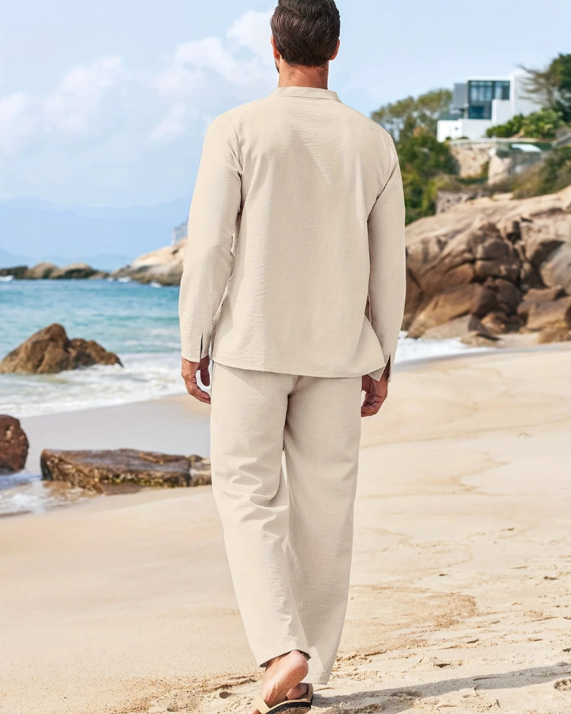 Herren bequemes Oberteil- und Hosen-Sommer-Set | Moderner