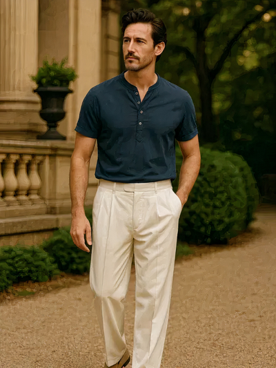 Herren bequemes Urlaubshemd | Kurzarm