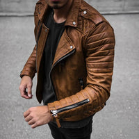 Roan | Herren Biker Jacke | Braun in Braun