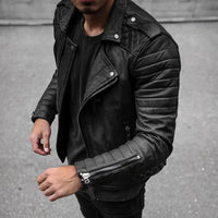 Roan | Herren Biker Jacke | Braun in Schwarz