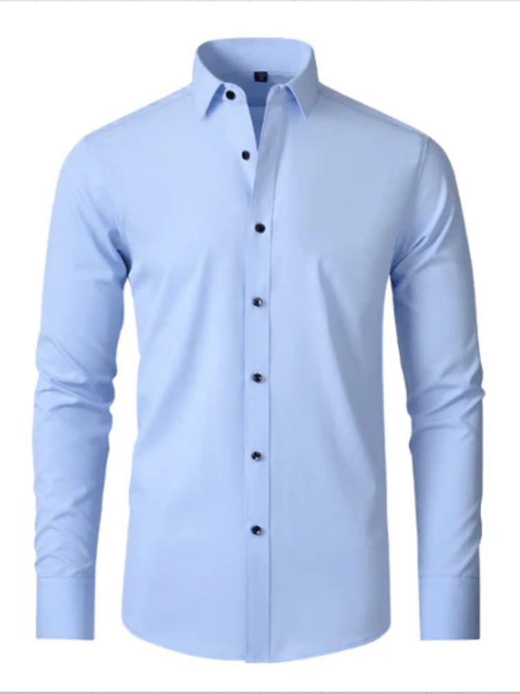 Herren bügelfreies Businesshemd | Langarm
