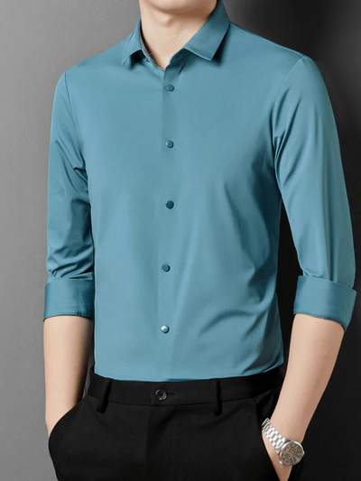 Herren bügelfreies Businesshemd | Langarm