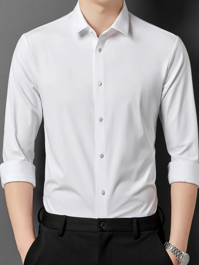 Herren bügelfreies Businesshemd | Langarm