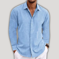 Emil | Herren Langarm Hemd | Schwarz in Blau