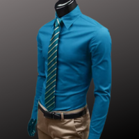 Friedrich | Herren Business Hemd | Langarm in Blau Grün