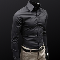 Friedrich | Herren Business Hemd | Langarm in Schwarz