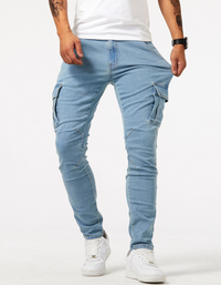 Irwin | Herren Cargo Hose | Stretch in Hellblau