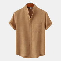 Lukas | Herren Kurzarm Hemd | Button down in Khaki