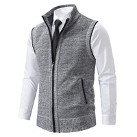 Herren Casual Warm Strickweste - Alden in Hellgrau