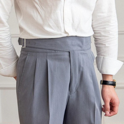 Jens | Herren Chino Hose | Bundfaltenhose