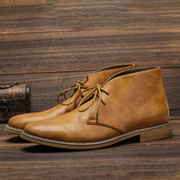 Christian | Herren Chukka mens boots Schnürung Kunstleder klassisch in Braun